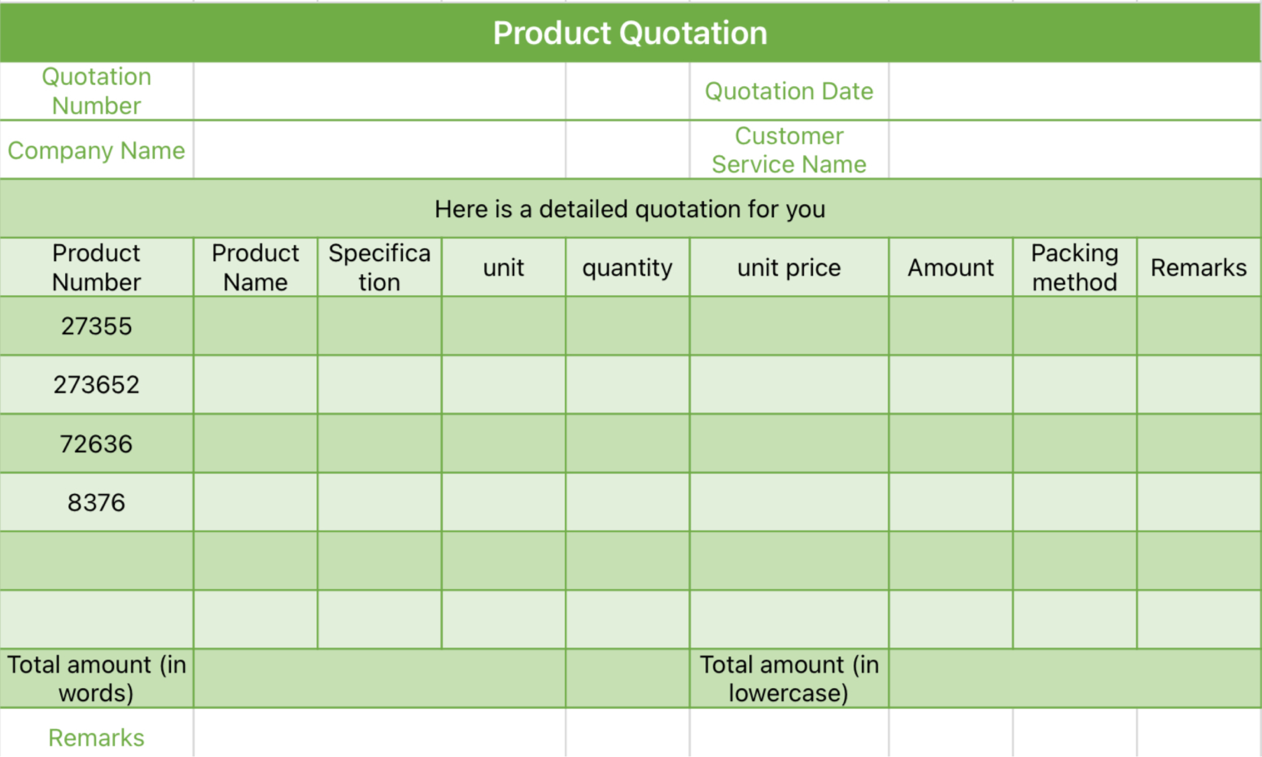 Product Quotation 4